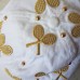 Tennis racket bedazzled embellished gold white women's hat sparkly  eb-23581344
